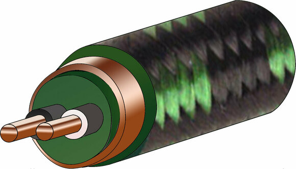 Cable de instrumento Evidence Audio The Lyric HG GW Negro-Verde 3 m Recto - Acodado Cable de instrumento (Recién desempaquetado) - 2