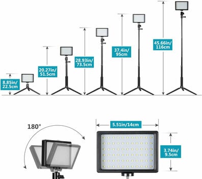 Luz de estúdio Neewer 66/66 LED 2x 10W Luz de estúdio - 2