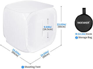 Accessoireset Neewer 60x60x60cm Shooting Tent Accessoireset - 2