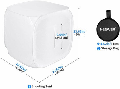 Kit de accesorios Neewer 60x60x60cm Shooting Tent Kit de accesorios - 3