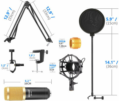Kondensatormikrofoner för studio Neewer NW-800 6in1 Kondensatormikrofoner för studio - 2