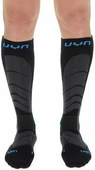 Ski Socks UYN Men's Ski Touring Black/Azure 35/38 Ski Socks - 4