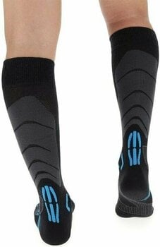 Ski Socks UYN Men's Ski Touring Black/Azure 35/38 Ski Socks - 5
