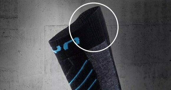 Ski Socks UYN Men's Ski Touring Black/Azure 35/38 Ski Socks - 6