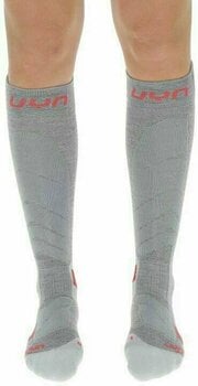 Ski Socks UYN Lady's Ski Touring Silver/Fuchsia 35/36 Ski Socks - 4