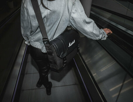 Music bag Marshall Uptown Messenger Black/White Purse Black - 17