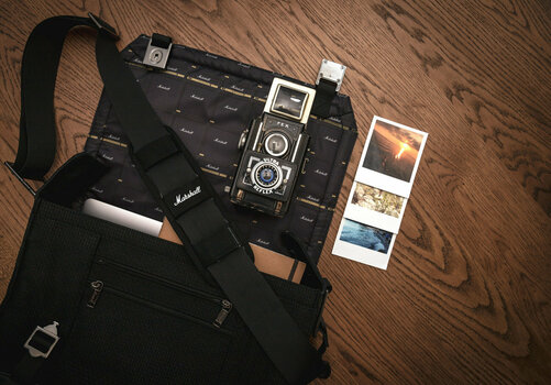 Music bag Marshall Uptown Messenger Black/White Purse Black - 19