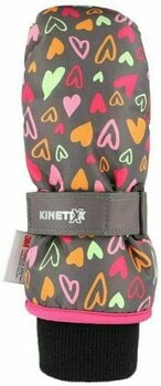 Lyžařské rukavice KinetiXx Candy Mini Grey Printed Hearts 3 Lyžařské rukavice - 2