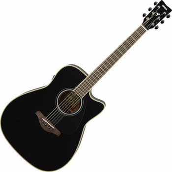 Guitare Dreadnought acoustique-électrique Yamaha FGC-TA Noir - 3