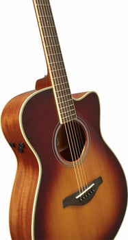 guitarra eletroacústica Yamaha FSC-TA Brown Sunburst - 4