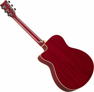 Dreadnought elektro-akoestische gitaar Yamaha FSC-TA Ruby Red - 2