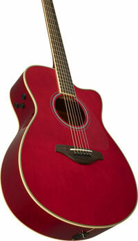 Dreadnought elektro-akoestische gitaar Yamaha FSC-TA Ruby Red - 5