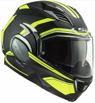 Helm LS2 FF900 Valiant II Revo Matt Black-H-V Yellow M Helm - 7