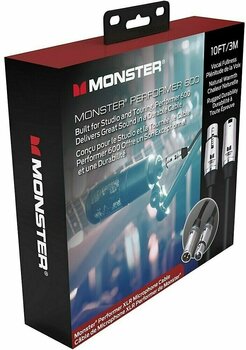 Microfoonkabel Monster Cable Prolink Performer 600 10FT XLR Microphone Cable Zwart 3 m - 2