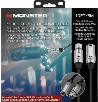 Microphone Cable Monster Cable Prolink Performer 600 10FT XLR Microphone Cable Black 3 m - 3