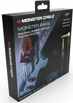 Instrumentenkabel Monster Cable Prolink Bass 21FT Instrument Cable Schwarz 6,4 m  Winkelklinke - Gerade Klinke  - 3
