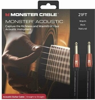 Hangszerkábel Monster Cable Prolink Acoustic 21FT Instrument Cable Fekete 6,4 m Egyenes - Egyenes - 2