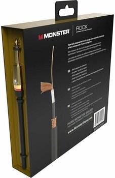 Cabo do instrumento Monster Cable Prolink Rock 12FT Instrument Cable Preto 3,6 m Angled-Straight - 5