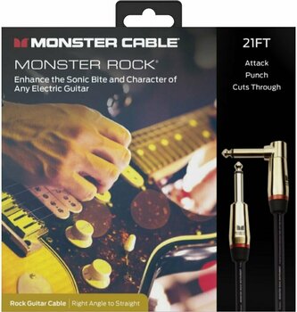 Cavo Strumenti Monster Cable Prolink Rock 21FT Instrument Cable Nero 6,4 m Angolo - Dritto  - 2