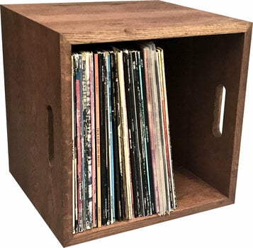 Caja de discos de vinilo Music Box Designs A Whole Lotta Rosewood (oiled)- 12 Inch Oak Vinyl Record Storage Box Caja Caja de discos de vinilo - 2