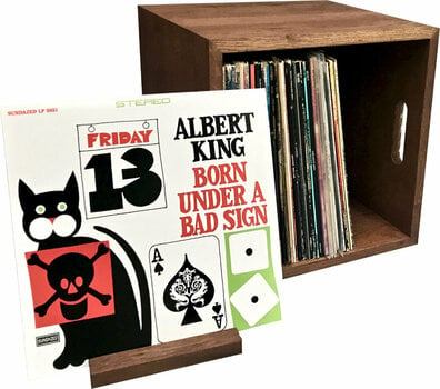Caja de discos de vinilo Music Box Designs A Whole Lotta Rosewood (oiled)- 12 Inch Oak Vinyl Record Storage Box Caja Caja de discos de vinilo - 3