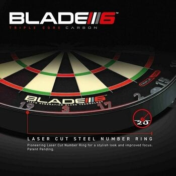 Dartboard Winmau Blade 6 Carbon Triple Core Black Dartboard - 4