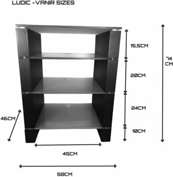 Hi-Fi / TV Stolić Ludic Vanir Black/Black Hi-Fi / TV Stolić - 4