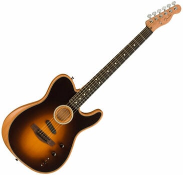 Special Acoustic-electric Guitar Fender Player Series Acoustasonic Telecaster Black Shadow Burst - 3