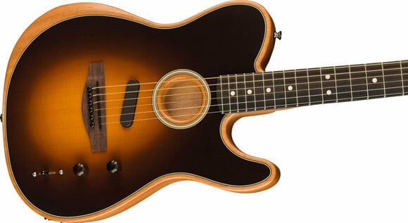 Special Acoustic-electric Guitar Fender Player Series Acoustasonic Telecaster Black Shadow Burst - 4