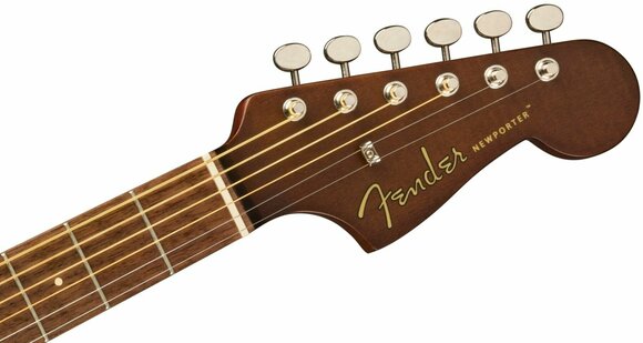 Jumbo elektro-akoestische gitaar Fender Newporter Player All Mahogany WN Mahogany - 6