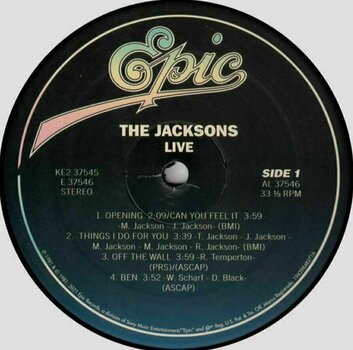 Disque vinyle The Jacksons - Live - The Jacksons (2 LP) - 2