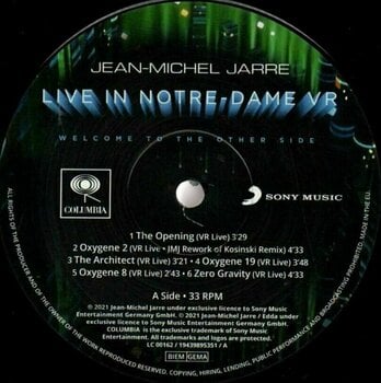 Vinyl Record Jean-Michel Jarre - Welcome To The Other Side - Live In Notre-Dame VR (LP) - 2