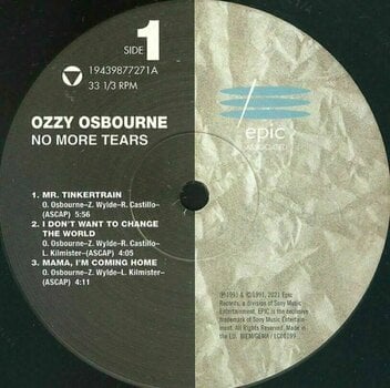 Vinyl Record Ozzy Osbourne - No More Tears (2 LP) - 4