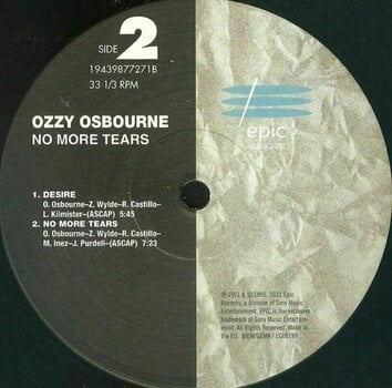 Vinyl Record Ozzy Osbourne - No More Tears (2 LP) - 5