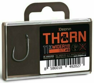 Fishing Hook Delphin THORN Wider BarbLESS # 8 - 4
