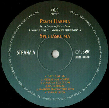 Vinyl Record Pavol Habera - Svet Lásku Má (LP) - 2