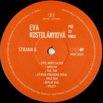 Vinyl Record Eva Kostolányiová - Poď so Mnou (LP) - 2
