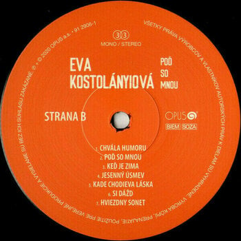 Vinyl Record Eva Kostolányiová - Poď so Mnou (LP) - 3