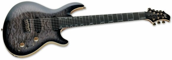 7-string Electric Guitar ESP LTD JR-7 QM FBSB Faded Blue Sunburst - 3