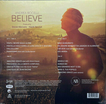 Vinyl Record Andrea Bocelli - Believe (2 LP) - 2