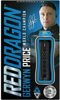 Săgeți Red Dragon Gerwyn Price Back to Black Tungsten 90% Steeltip 26 g Săgeți - 4