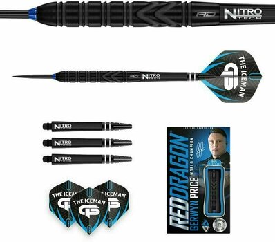 Săgeți Red Dragon Gerwyn Price Back to Black Tungsten 90% Steeltip 26 g Săgeți - 5