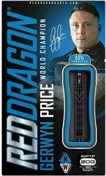 Săgeți Red Dragon Gerwyn Price Back to Black Tungsten 90% Softip 18 g Săgeți - 4