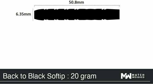Săgeți Red Dragon Gerwyn Price Back to Black Tungsten 90% Softip 18 g Săgeți - 7