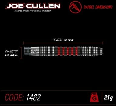 Săgeți Winmau Joe Cullen Tungsten 90% Steeltip 21 g Săgeți - 6