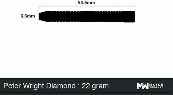 Freccette Red Dragon Peter Wright World Champion Diamond Edition Tungsten 90% Steeltip 22 g Freccette - 7