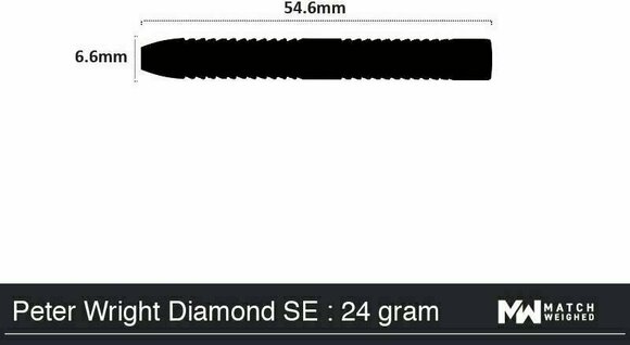 Săgeți Red Dragon Peter Wright World Champion Diamond Edition Tungsten 90% Steeltip 24 g Săgeți - 7