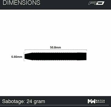 Pikado Winmau Sabotage Onyx Tungsten 90% Softip 20 g Pikado - 7