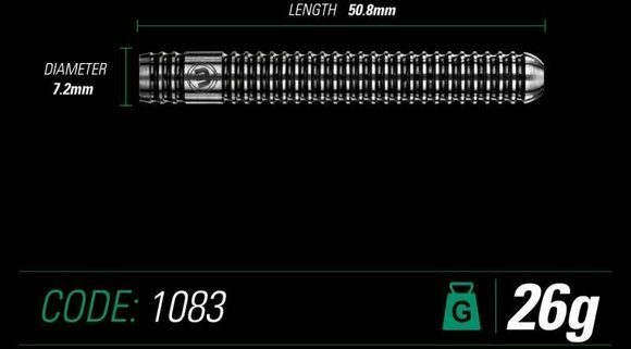 Săgeți Winmau Blackout Tungsten 90% Steeltip 26 g Săgeți - 5