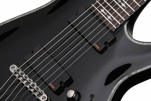 Elektromos gitár Schecter Hellraiser C-7 Fekete - 5
